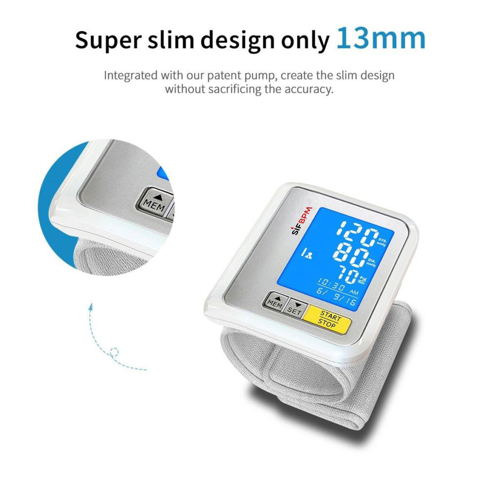 FDA Accurate Wrist Blood Pressure Monitor SIFBPM3.2 SIFSOF
